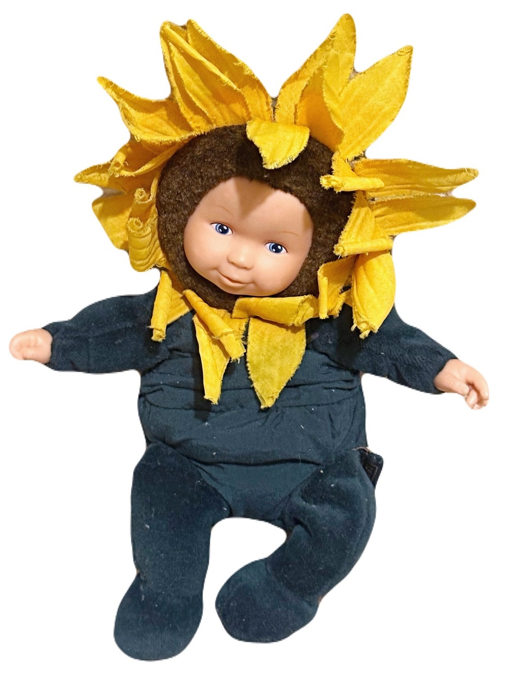 ANNE GEDDES Sunflower Plush Doll - Yellow Petal Costume vintage